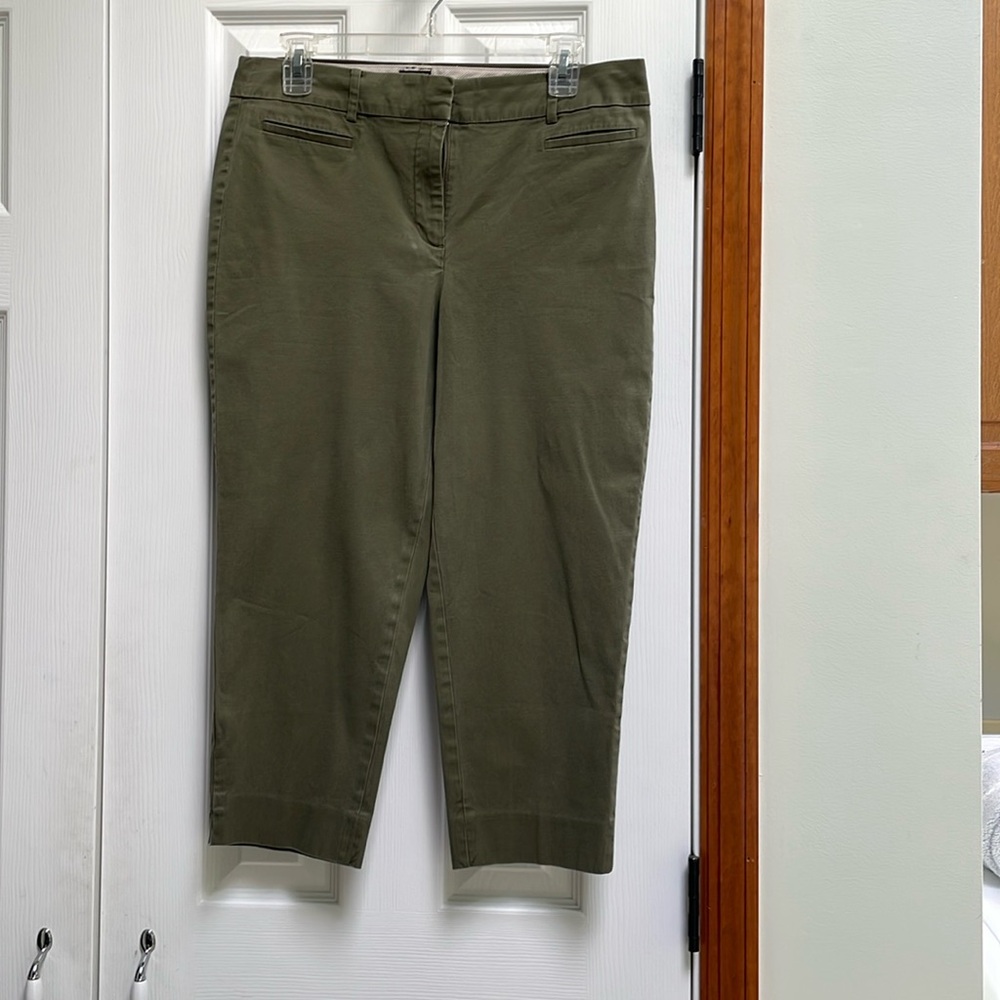 Talbot’s Crop Pants, Olive green, size 12P.